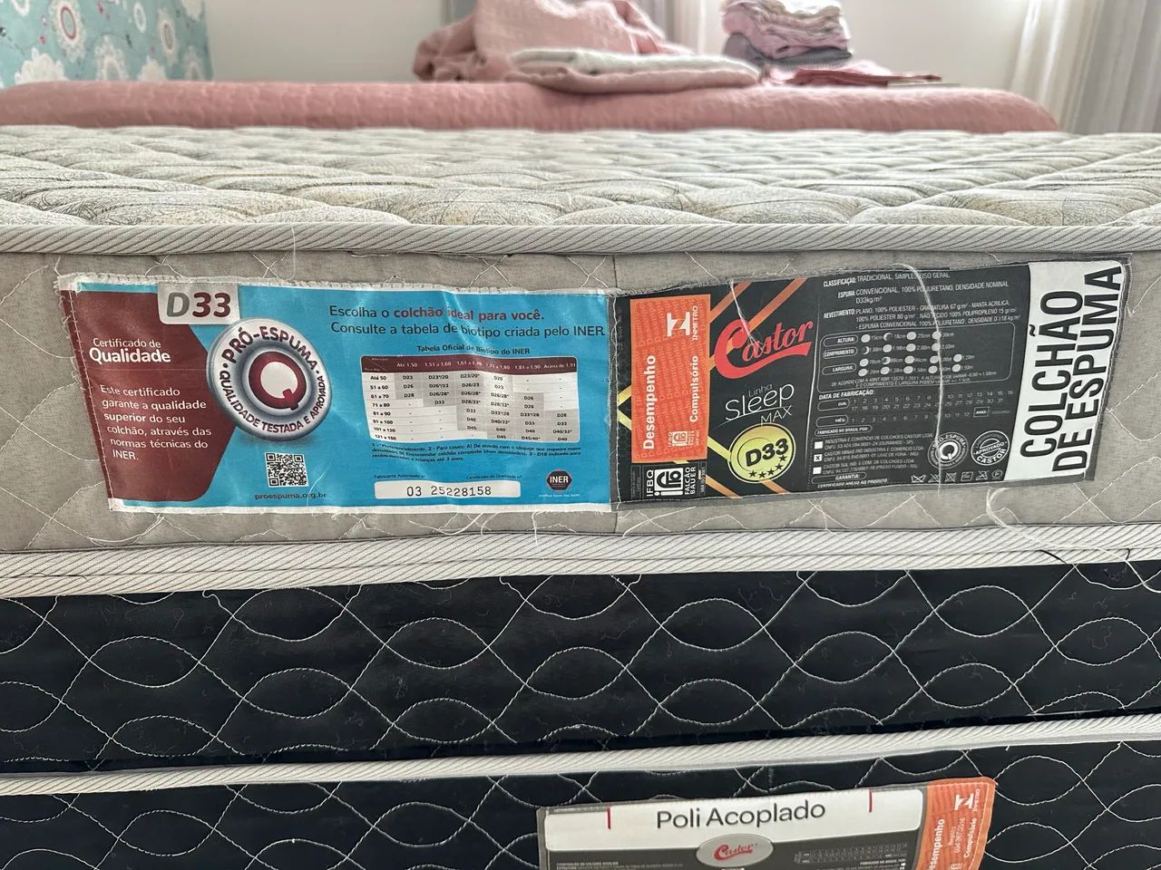 Cama de solteiro com colchão acoplado poli Castor - Foto 3
