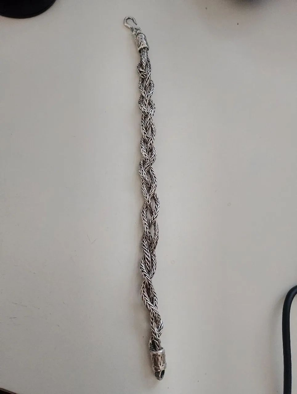 Pulseira de prata trançada  - Foto 2