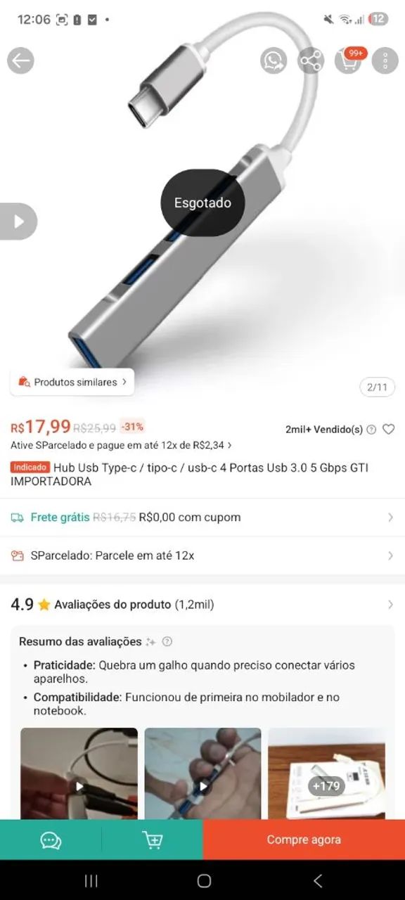 Pedal Midi + hub USB tipo C - Foto 3