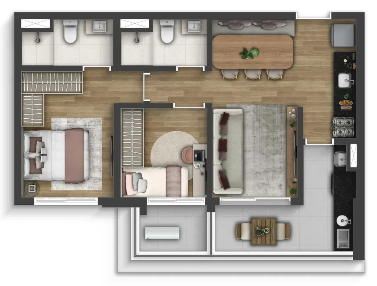 PLANTA 61m²
