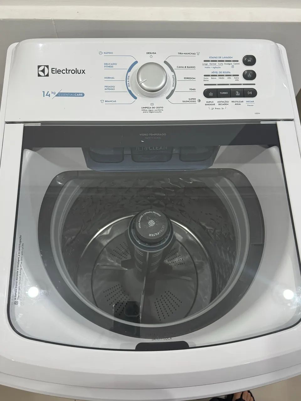 Máquina de Lavar Electrolux 14kg Branca Essential Care com Cesto Inox e Jet&Clean - Foto 2