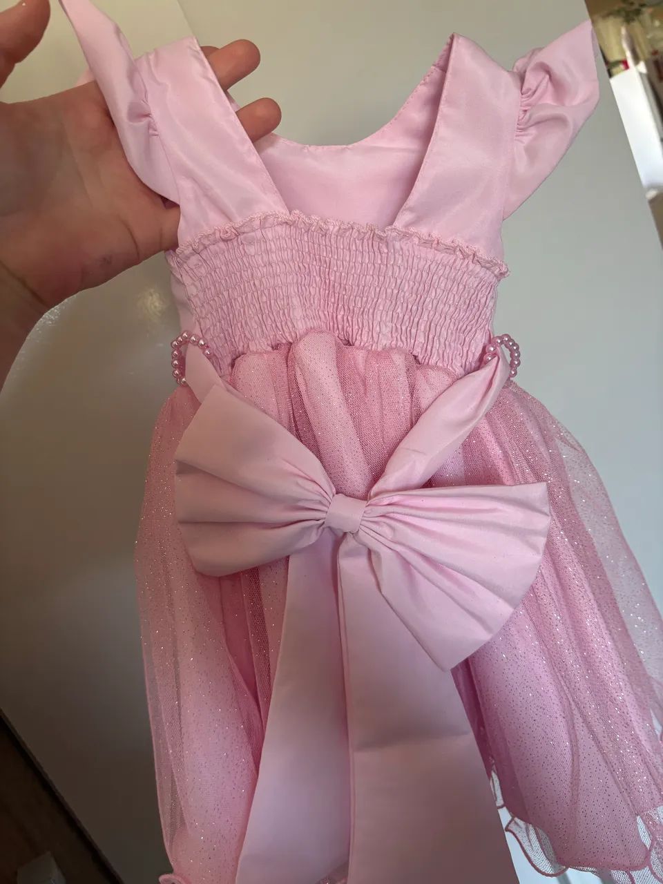 Vestido rosa com glitler  - Foto 3