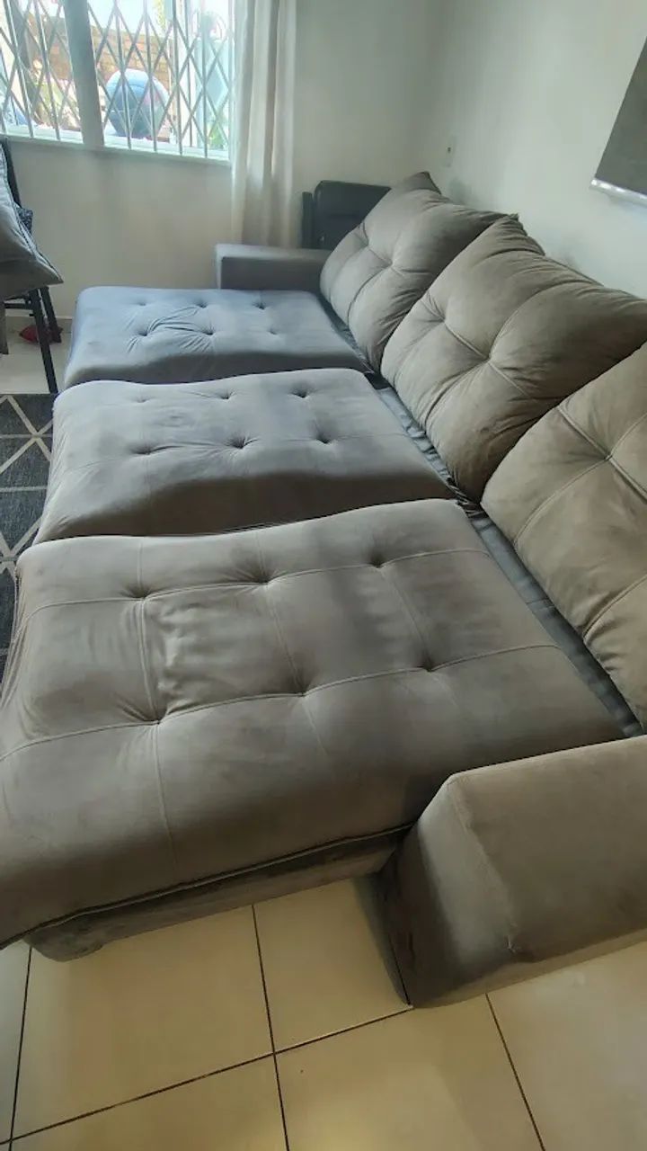 Sofá Retrátil e Reclinável de 3 lugares com 315x109cm - Foto 3