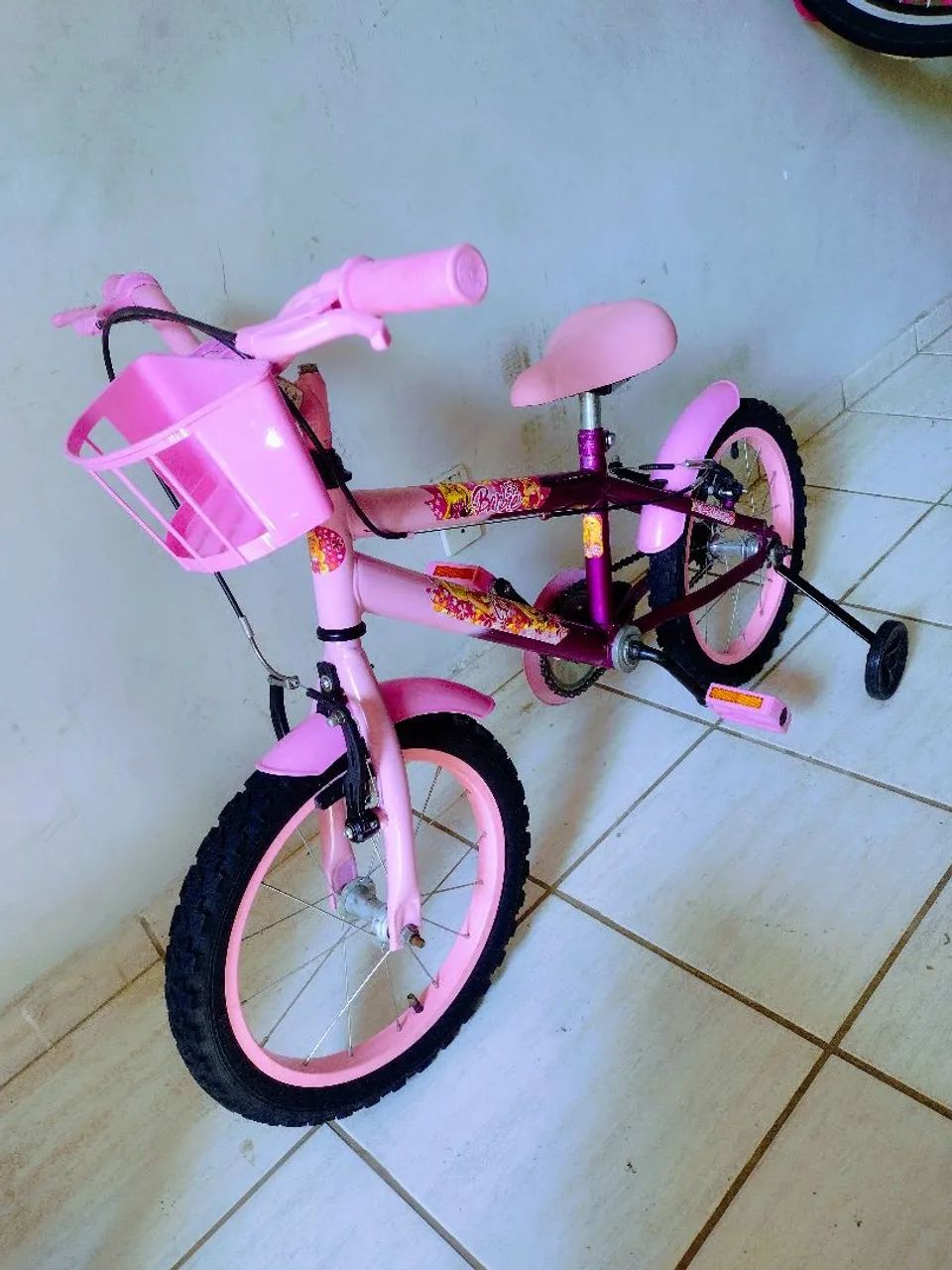 Bicicleta aro 16 Barbie aros de alumínio  - Foto 4