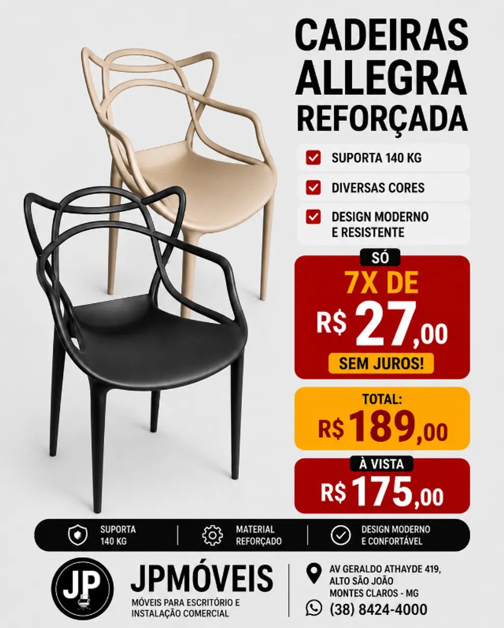 Cadeira Allegra Reforçada