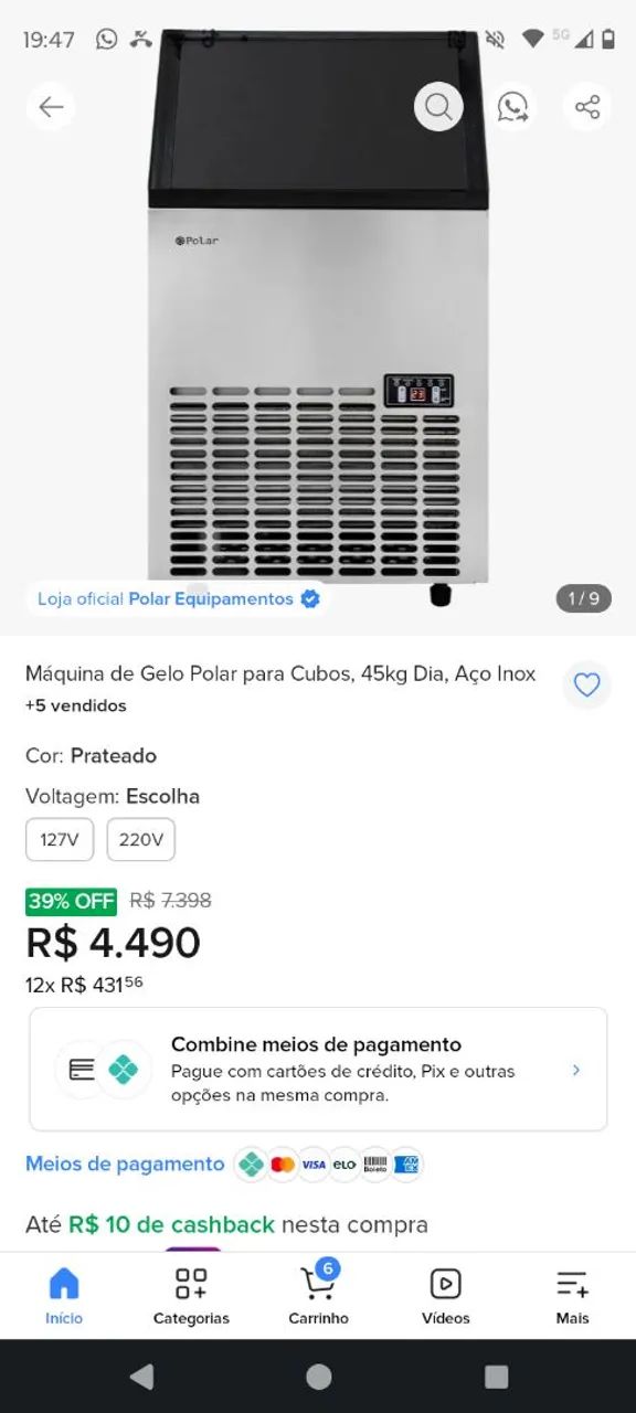 Máquina de gelo 45k - Foto 3