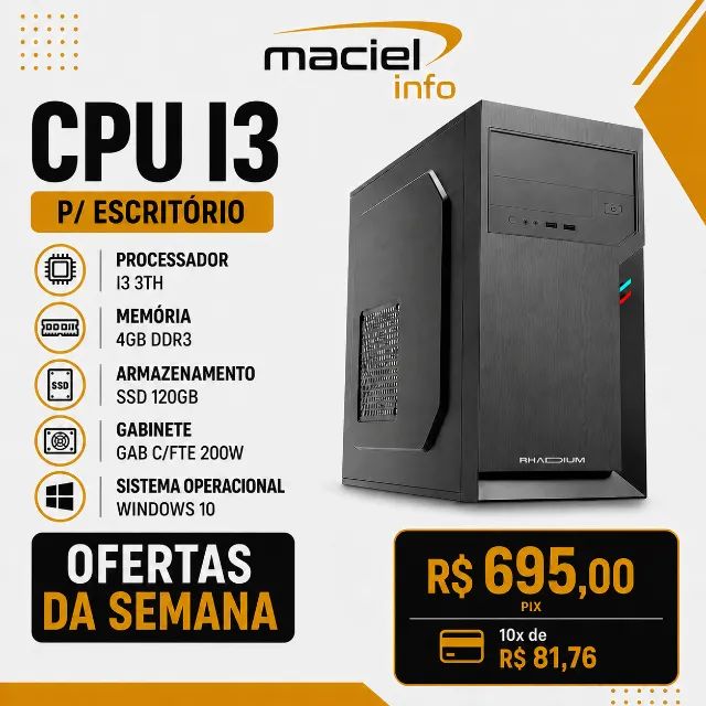 Computador em promoção para estudos, pdv