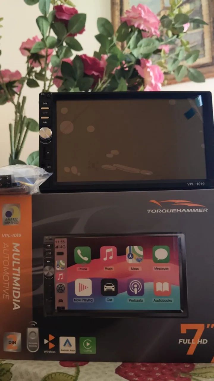 Mídia 7 polegadas 2 din Carplay com fio nova - Foto 2