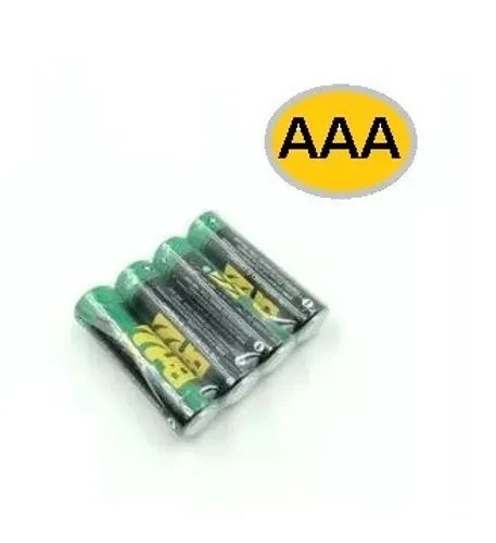 Kit 4 Pilhas Palito AAA 1.5v Zinco- Carbono 3A
