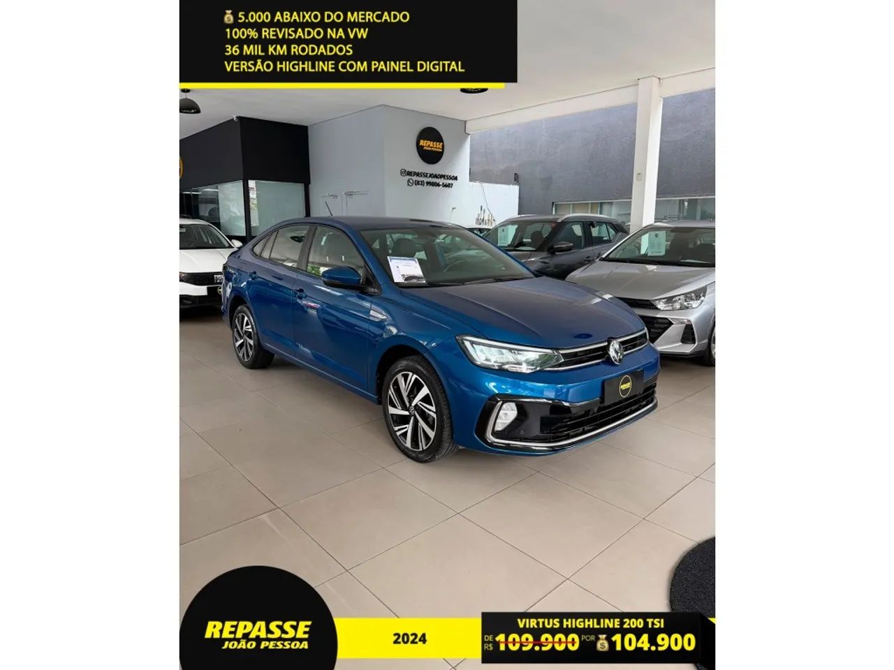 Volkswagen Virtus 1.0 200 TSI HIGHLINE AUTOMÁTICO 2024