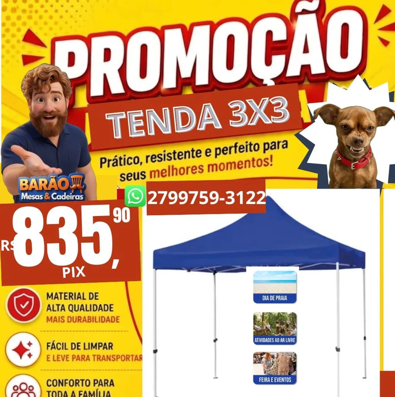TENDA DE AÇO REFORÇADA