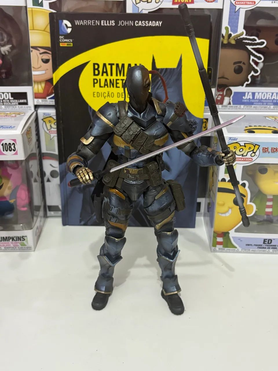 deathstroke - batman arkham origins (play arts kai) original - Foto 5