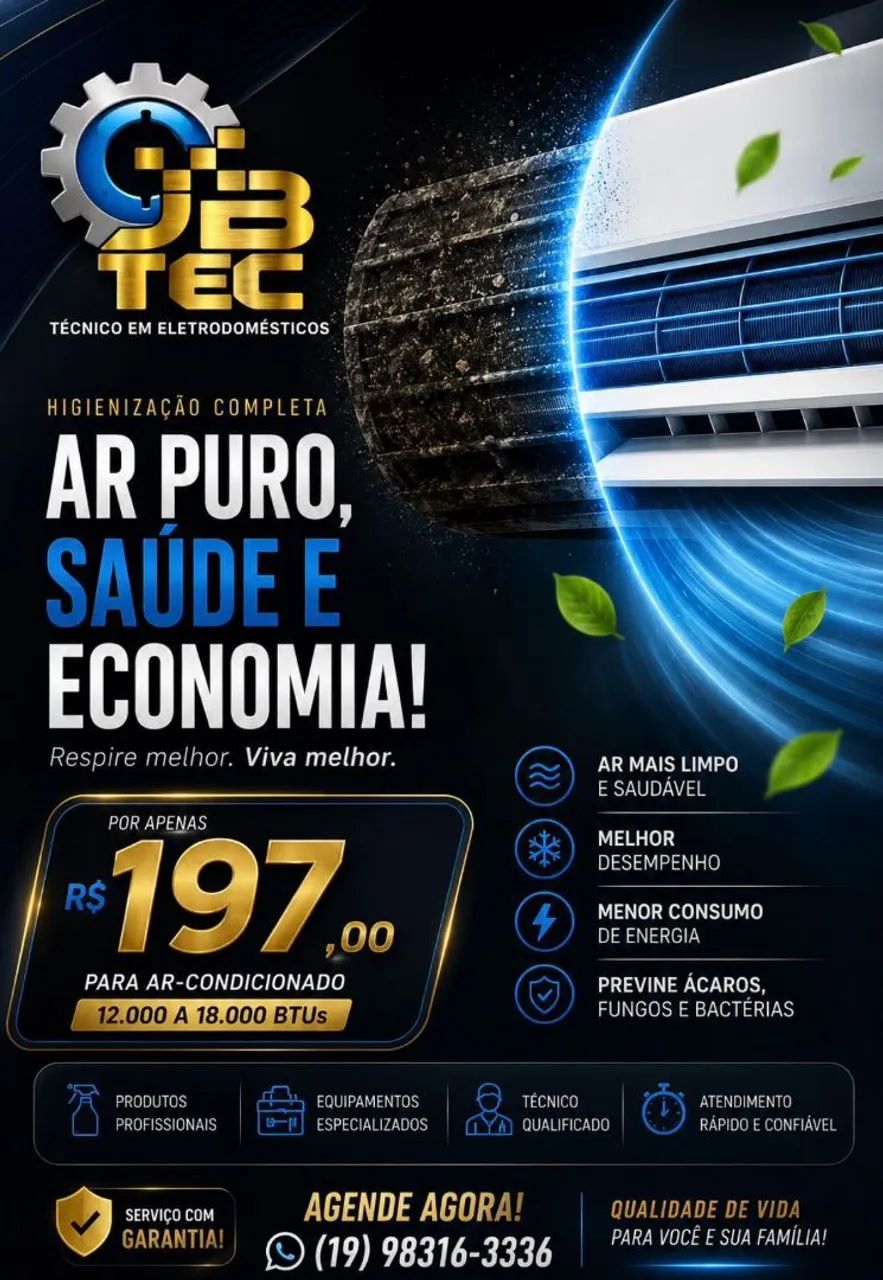 Higienização de ar condicionado completa