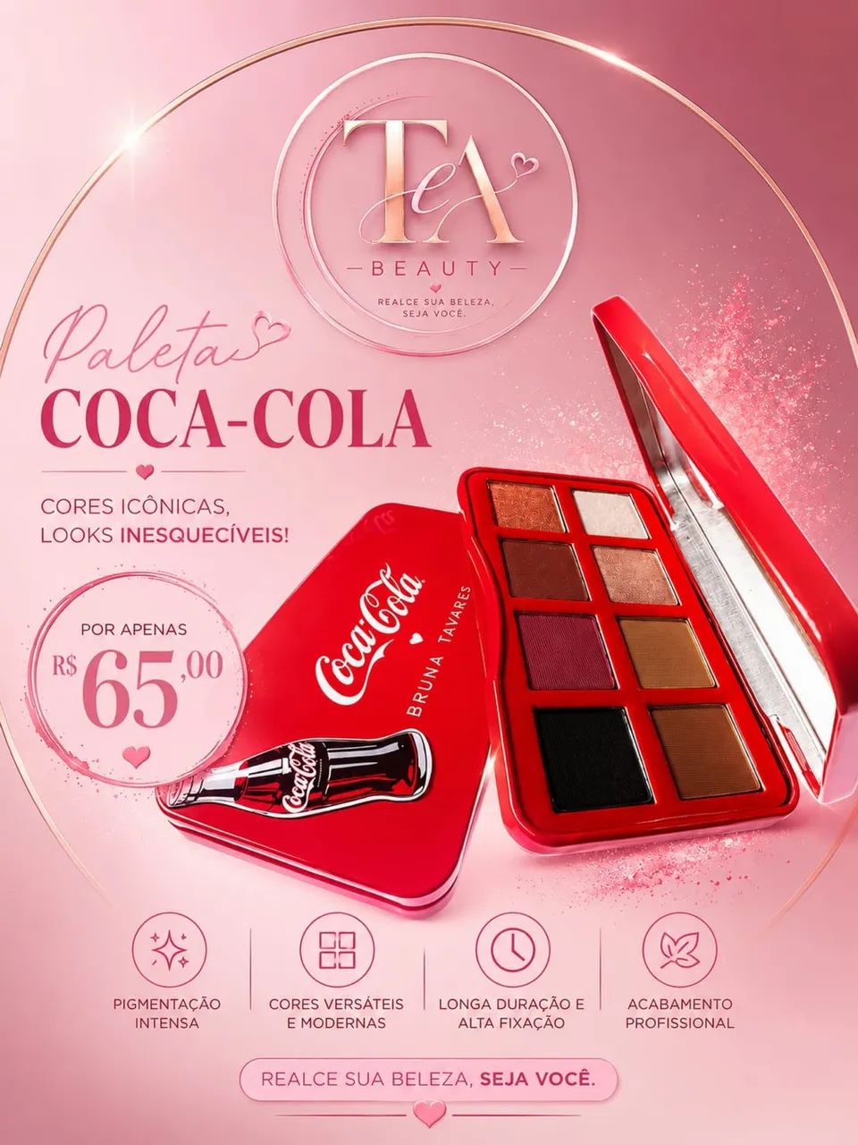 Paleta de maquiagem Bruna Tavares 