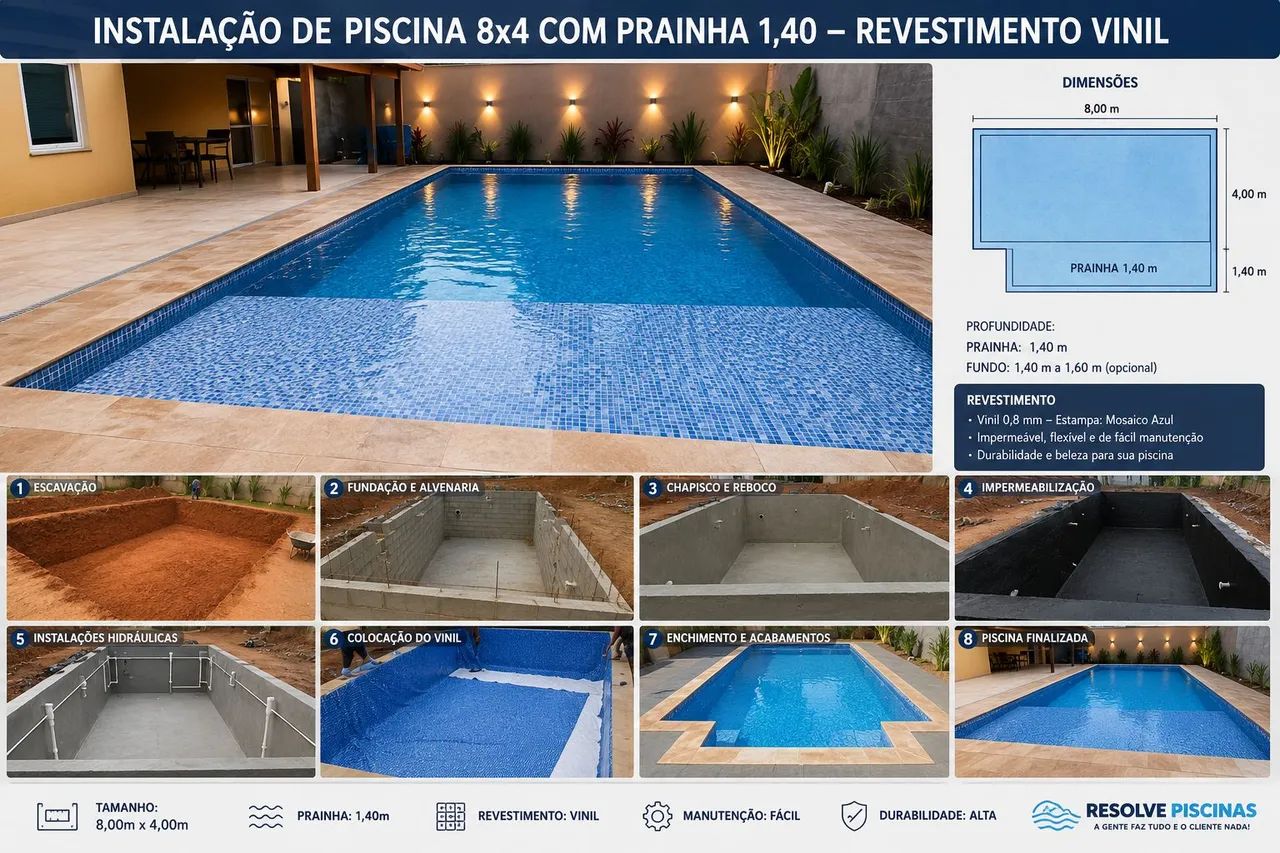 Piscina de vinil 20.000 
