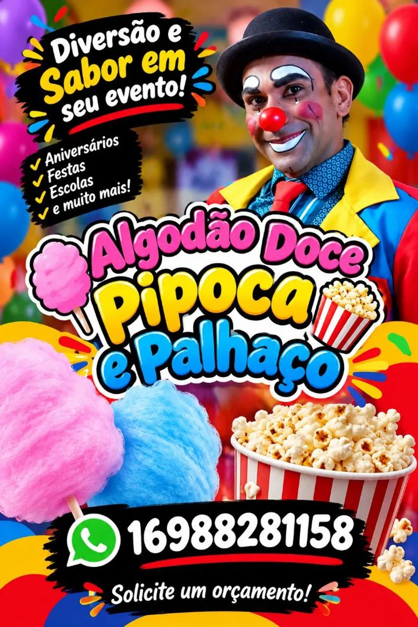 Algodão doce e pipoca  - Foto 2