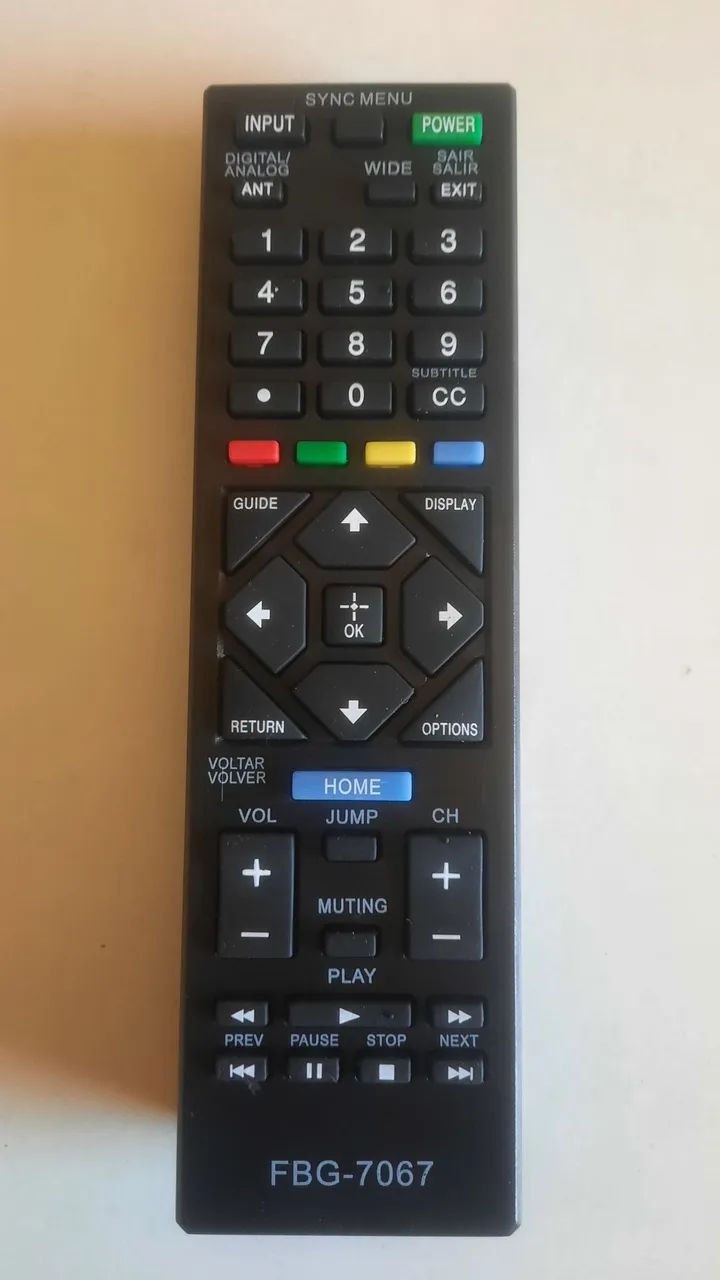 Controle para TV SONY. 