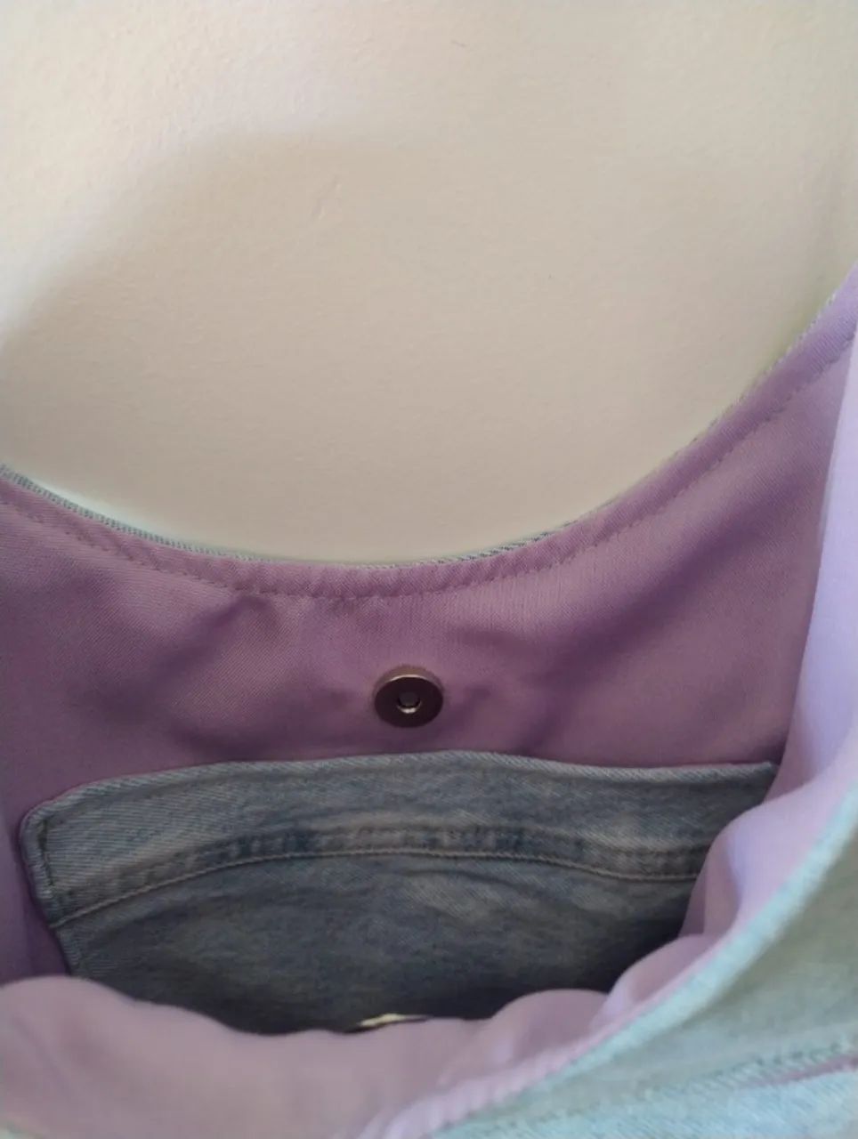 Bolsa em Jeans e Brim Artesanal modelo único Cod 093 - Foto 4