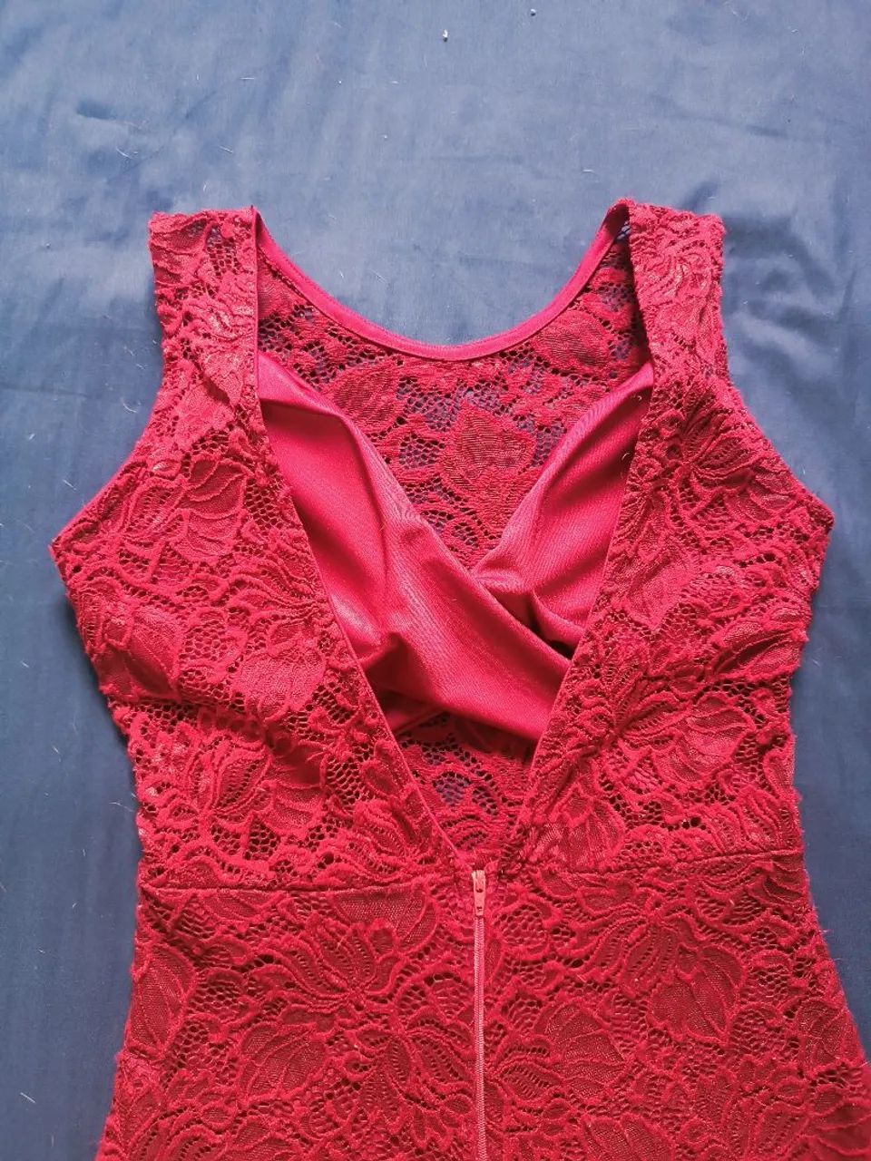 Vestido em renda Marsala  - Foto 5