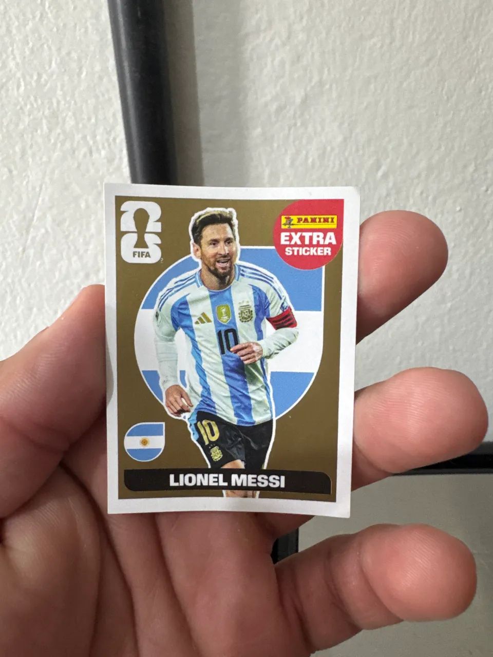 Figurinha messi Gold