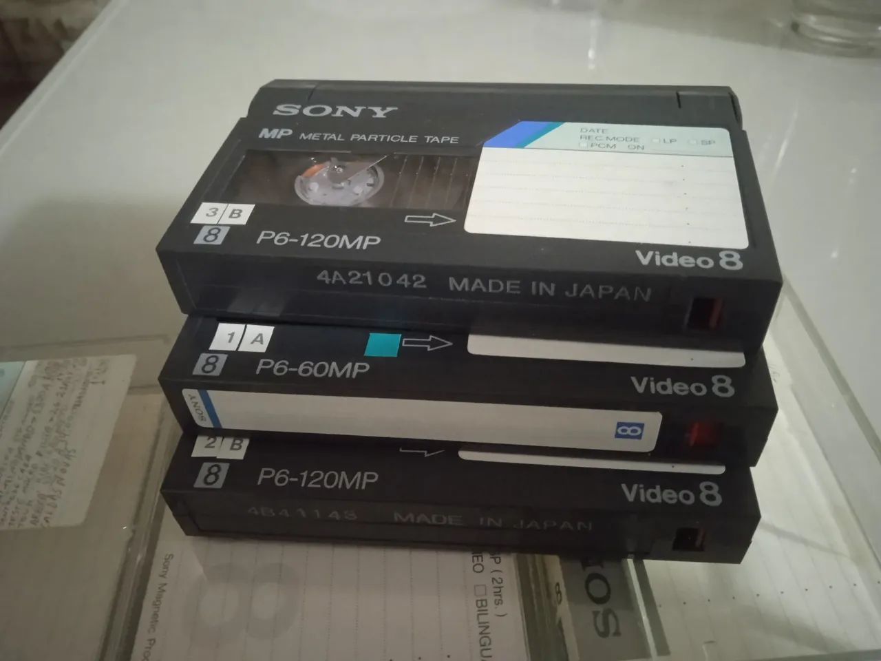 Lote com 3 fitas de vídeo Sony Video 8 usadas  - Foto 4