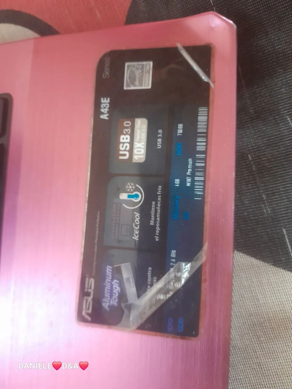 Computador Asus na cor rosa pink - Foto 3