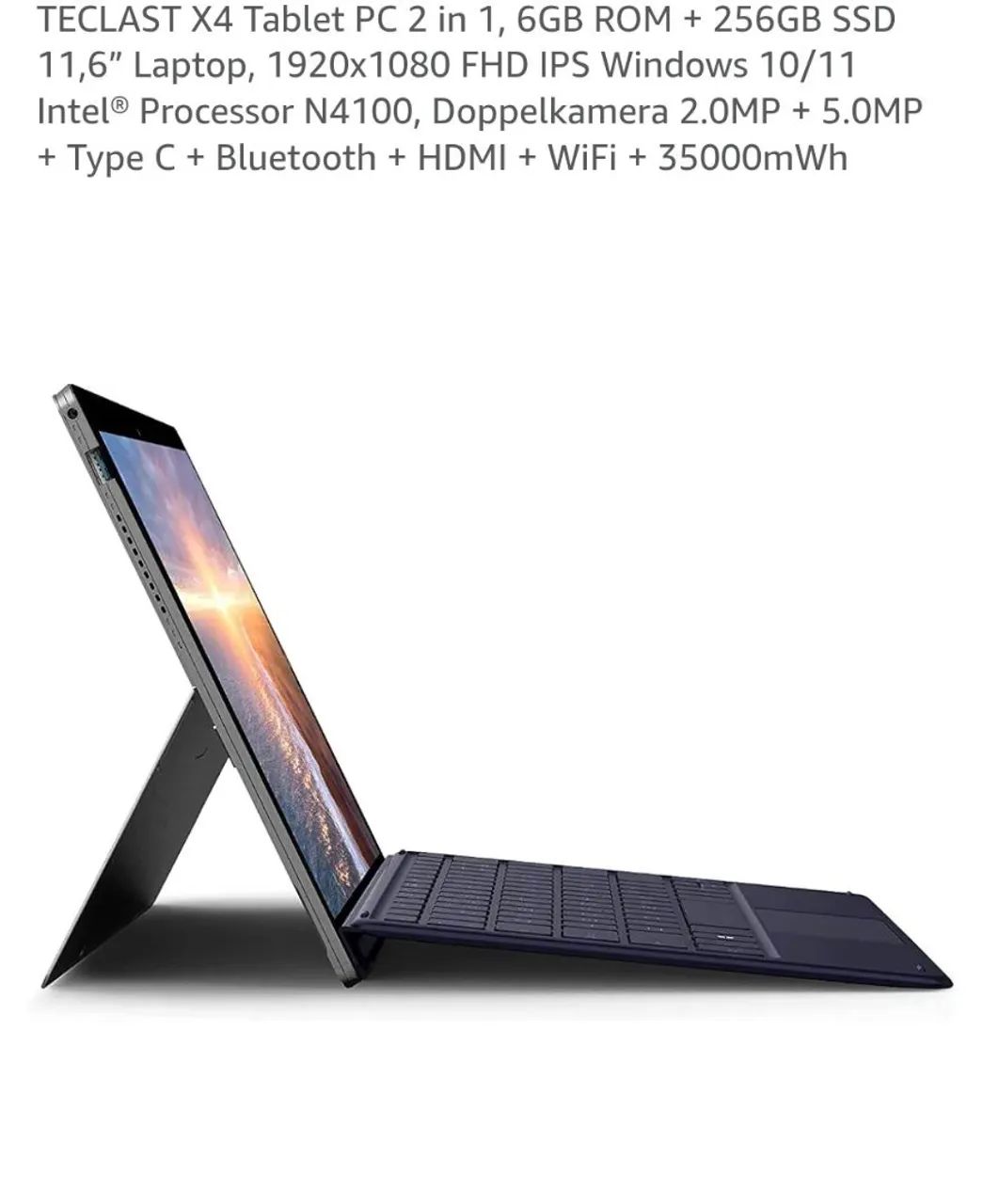 Teclast x4 tablet windows notebook 2 em 1 com teclado