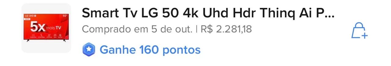 TV SMART LG 50 4K NOVA!  - Foto 2