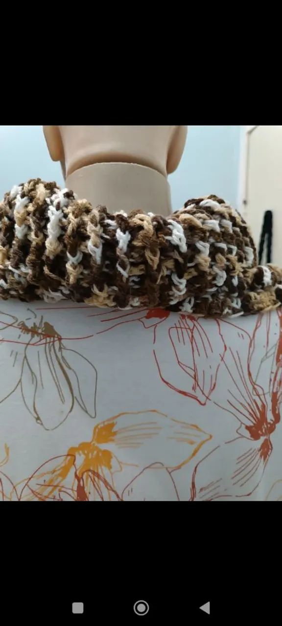 Gola turca de crochê fazemos na cor desejada - Foto 4