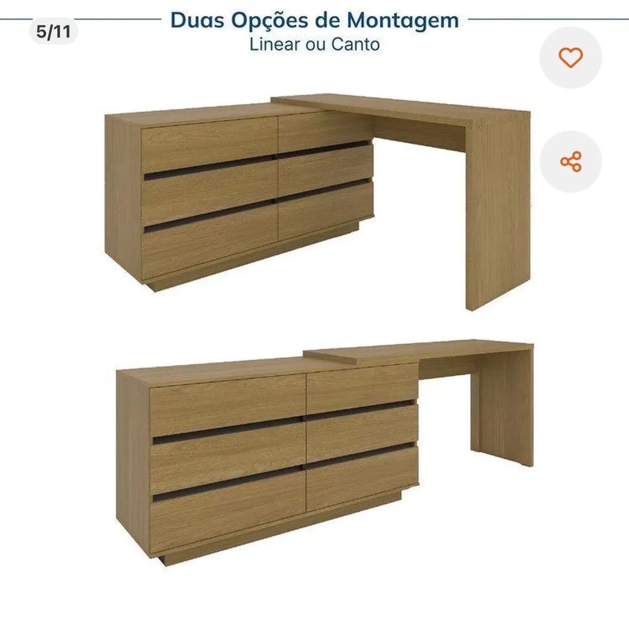 Móvel 3 em 1 - Cômoda , penteadeira, escrivaninha  - Foto 5