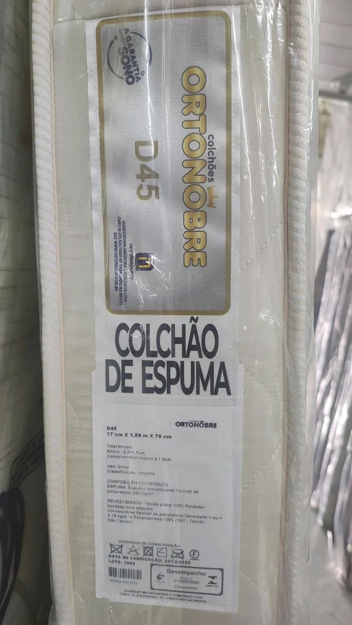 Colchão ortonobre de solteiro D45 de 17 cm de espuma  - Foto 2