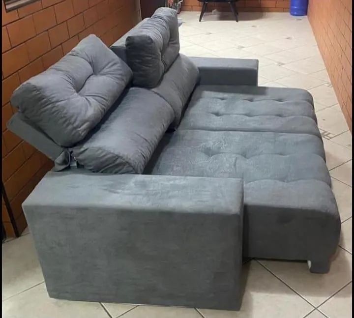 Sofá retrátil e reclinável seminovo - Foto 3