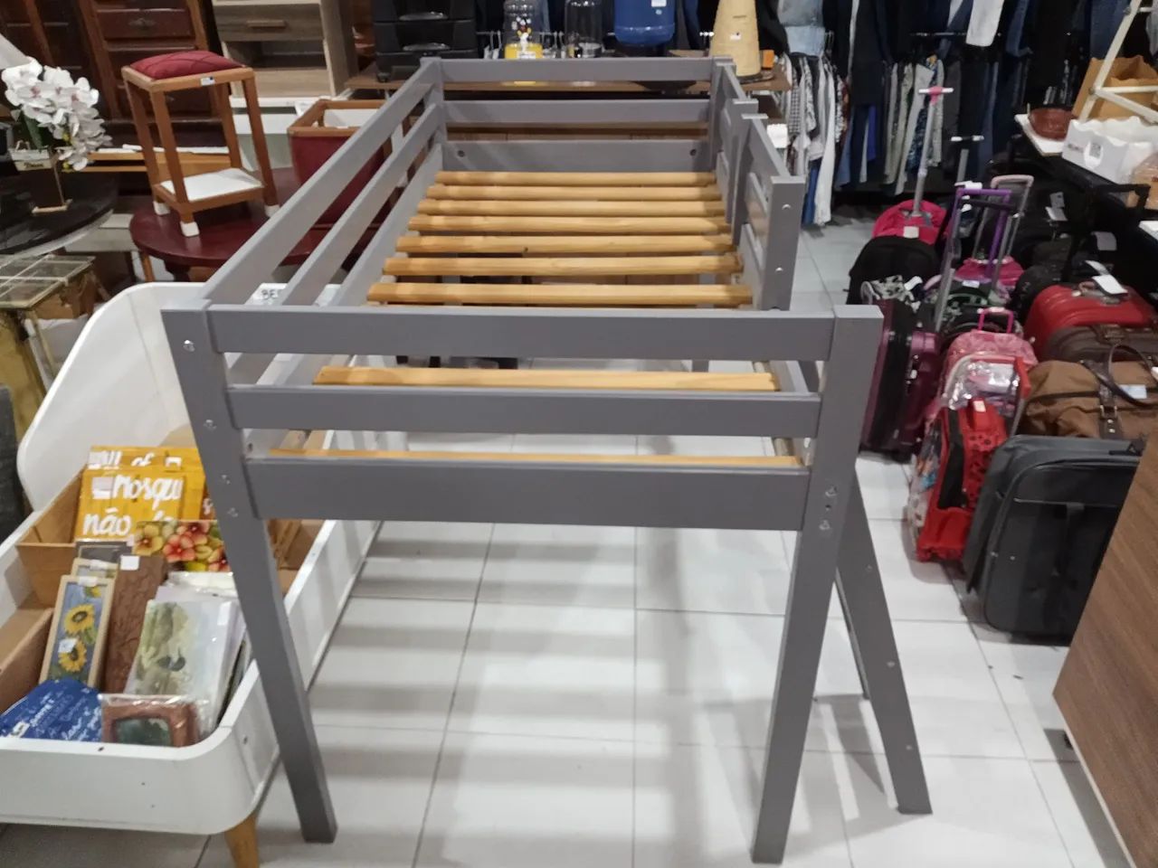 Cama Alta Infantil Solteiro em Madeira  - Foto 5