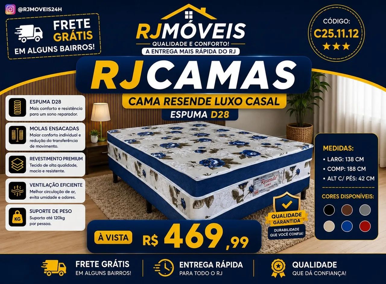 Cama box casal 