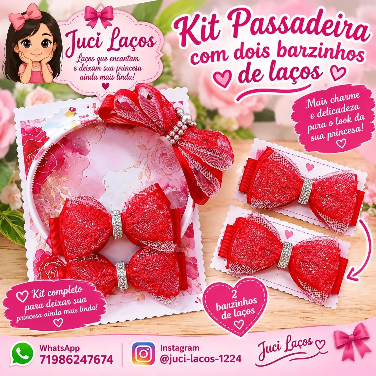 Kit de laço com tiara