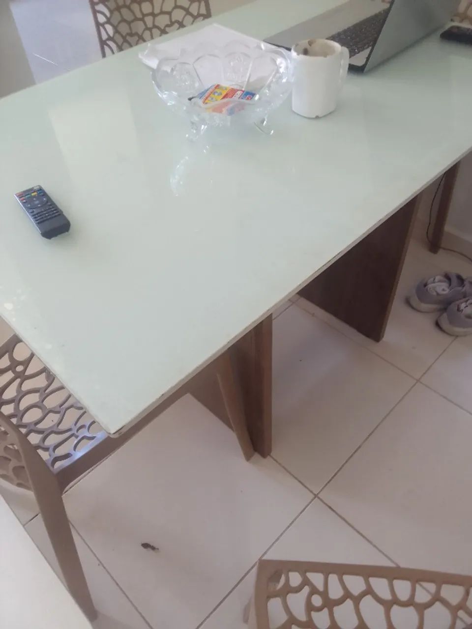 Mesa tampa de vidro