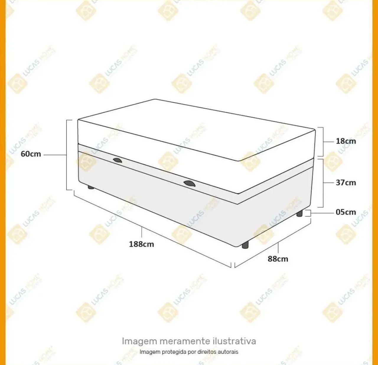 Cama box baú solteiro seminona preta - Foto 4