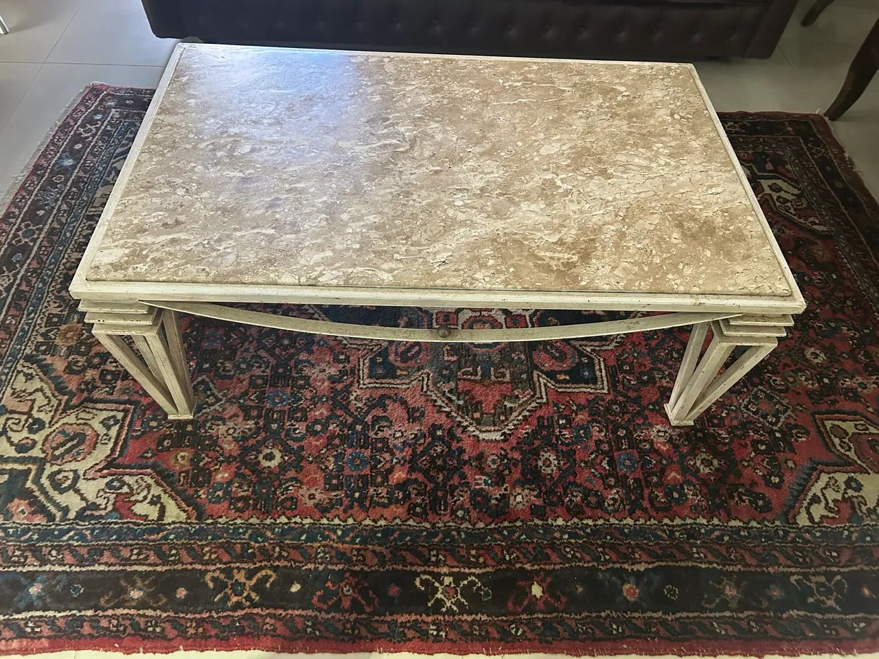 Mesa de centro mármore travertino 