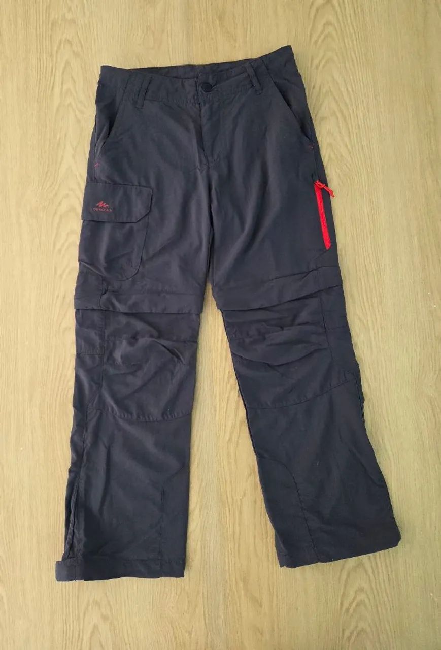 calça de trilha modular quechua infantil 8/9a