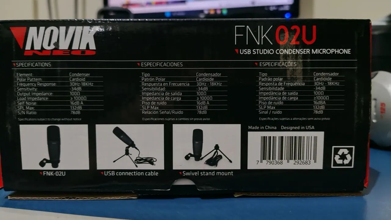 Microfone NOVIK FNK 02U USB  - Foto 5