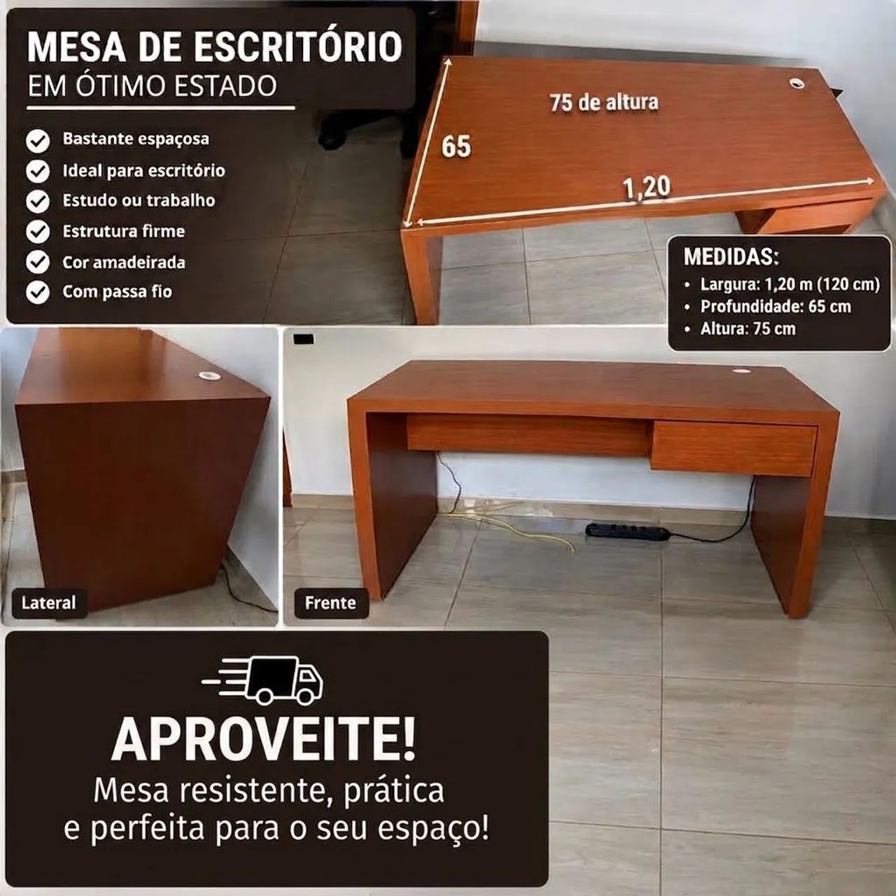 Mesa Reforçada Mdf 
