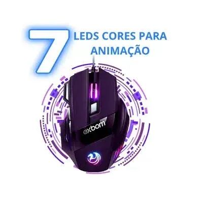 Mouse Gamer USB 7D 3200 DPI LED Gaming Exbom MS-G260 - Foto 4
