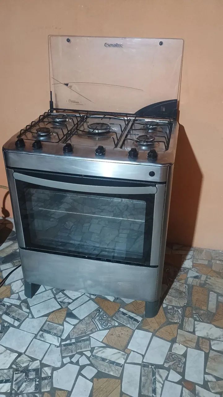 Fogão 5 bocas com automático inox  - Foto 2