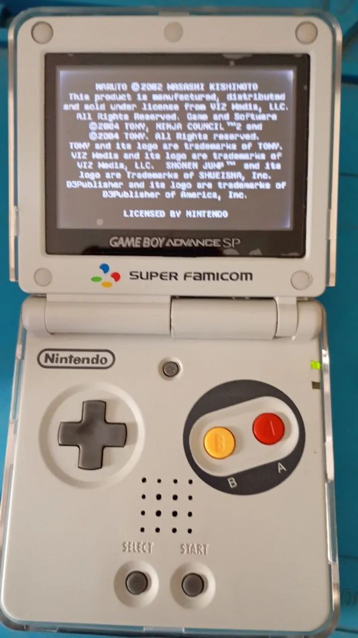 TELA ORIGINAL GBA SP + CARCAÇA NOVA TEMA SUPER FAMICOM - Foto 3