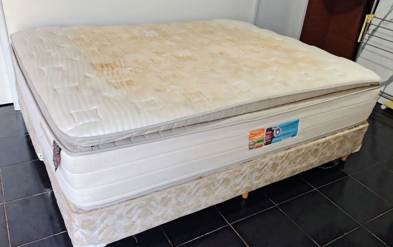 Cama box Queen 1,58x1,98 usada  - Foto 4