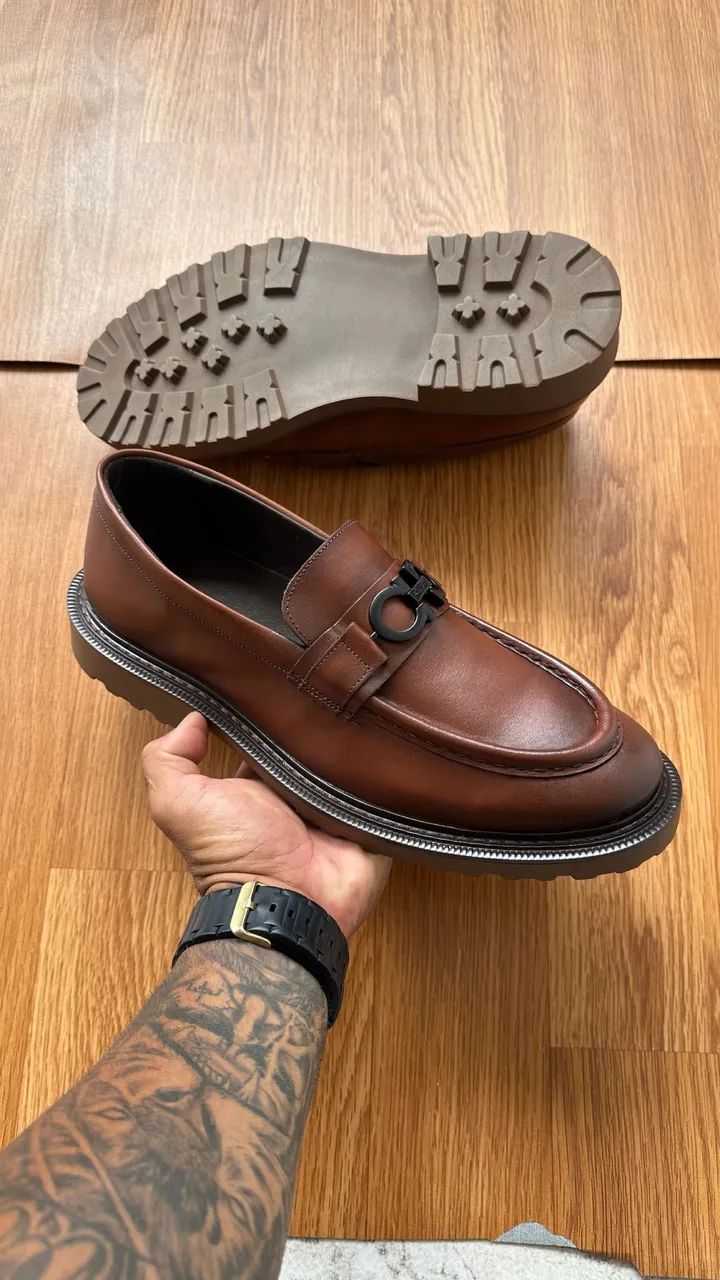 Sapatos mocassim de couro - Foto 5