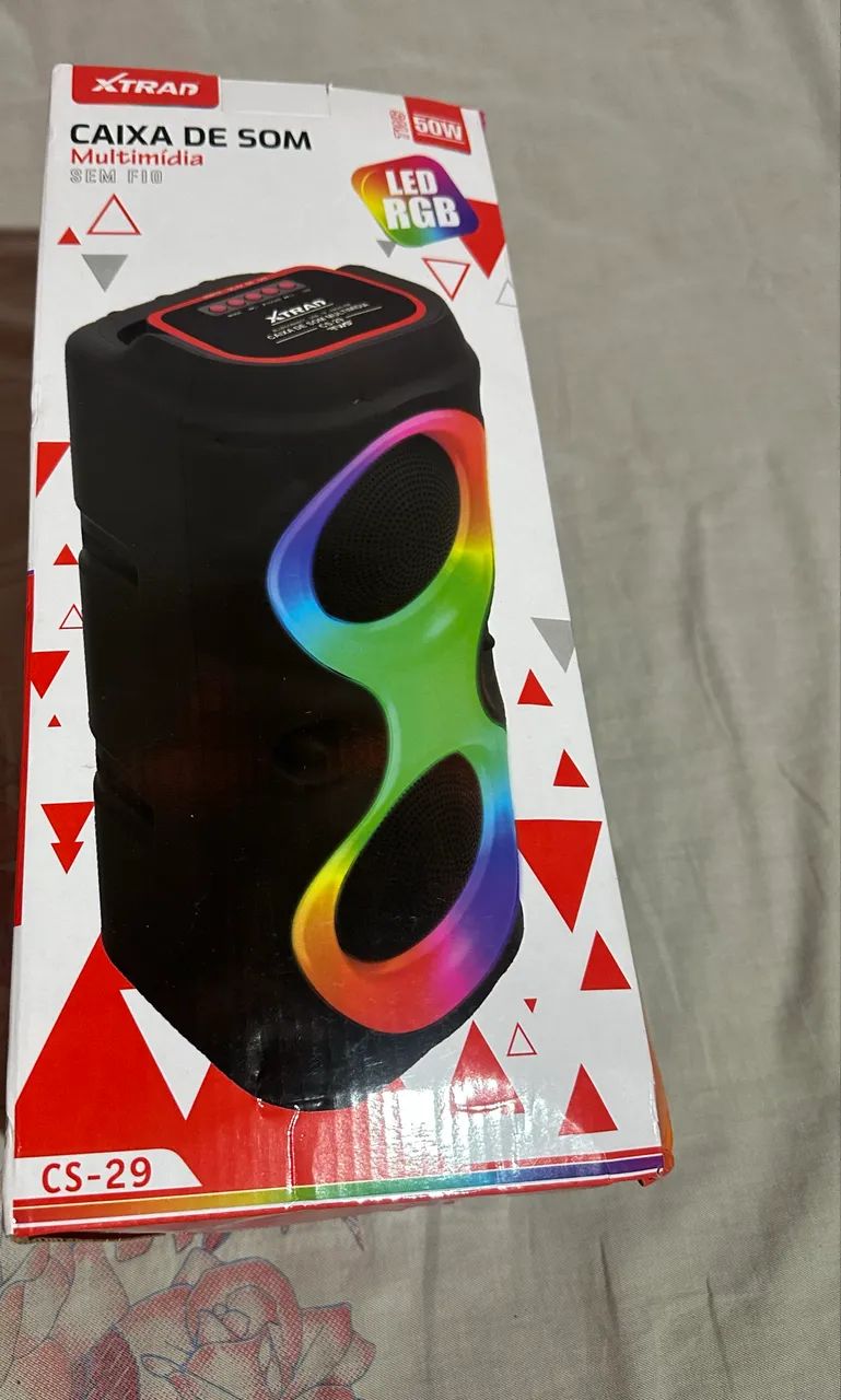 [NOVA]CAIXA DE SOM BLUETOOTH 30W COM LED RGB - Foto 2