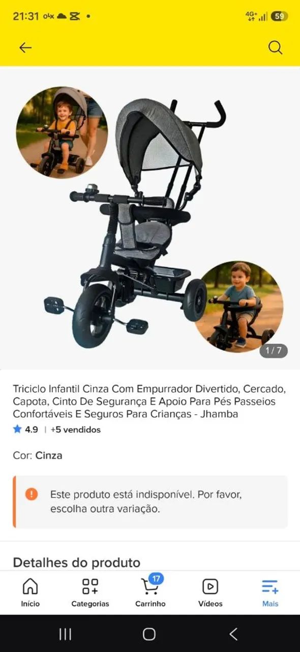 Carrinho (triciclo) para bebê  - Foto 2