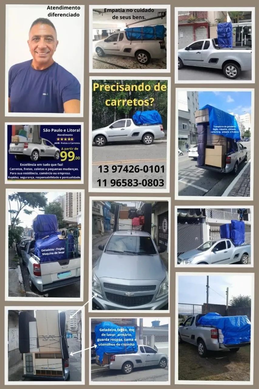 Carretos em praia grande, fretes e pequenas mudanças . São Paulo e Baixada Santista.  - Foto 2