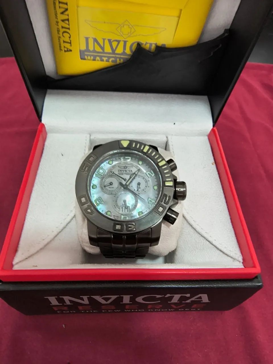 Relógio Invicta Reserve Chronograph Gunmetal - Impecável, Na Caixa Com NF E Certificado - Foto 3